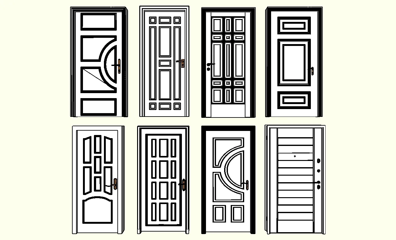 036. DOOR – SKETCHUP MODELS BY SU84