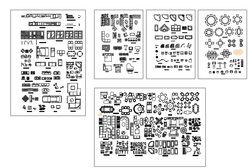 05. AutoCAD Large collection of furniture