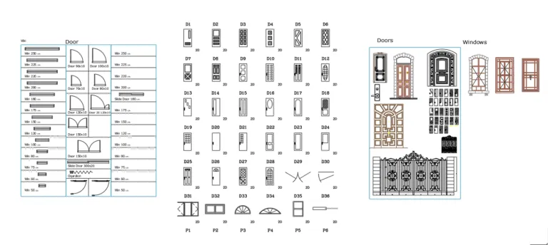 13. AutoCad Doors and windows Blocks #2