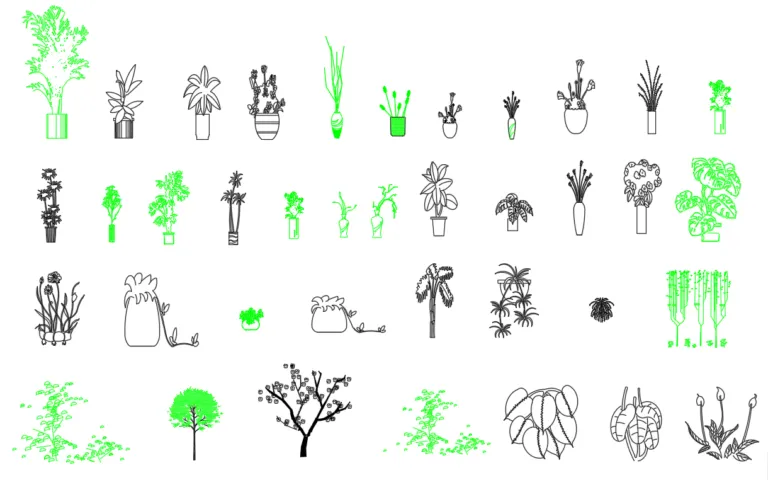 17. AutoCad Ornamental Plants Blocks