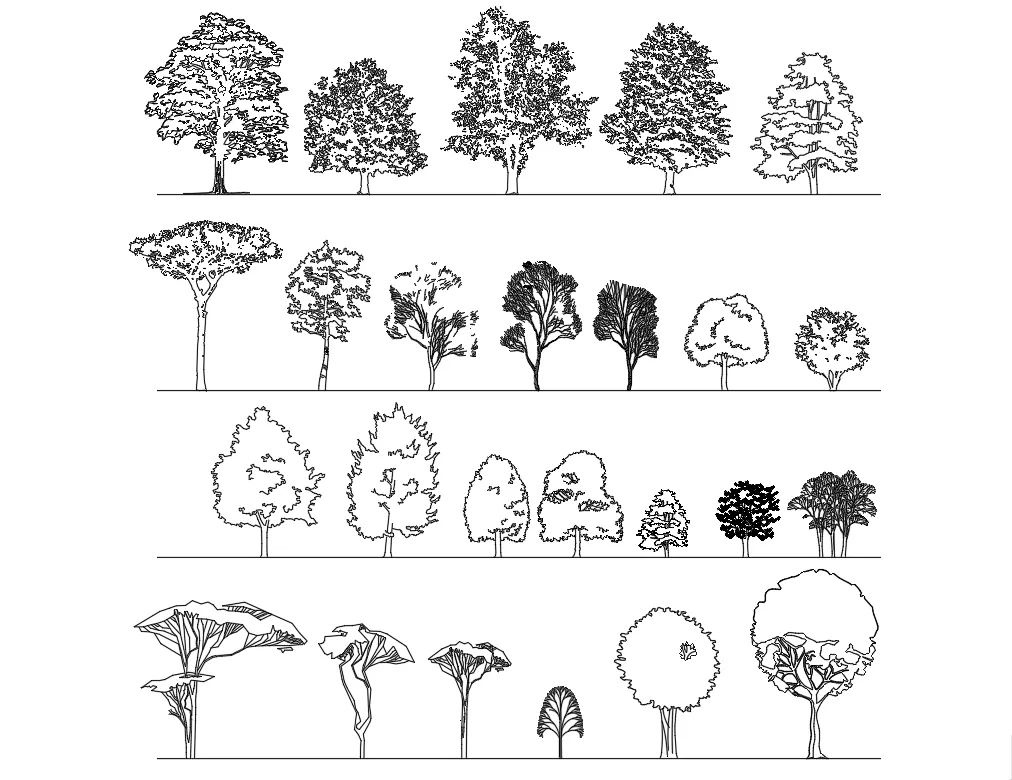 18. AutoCad Trees Blocks