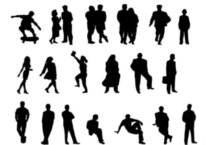 20. AutoCad People Blocks ( Silhouettes) #1