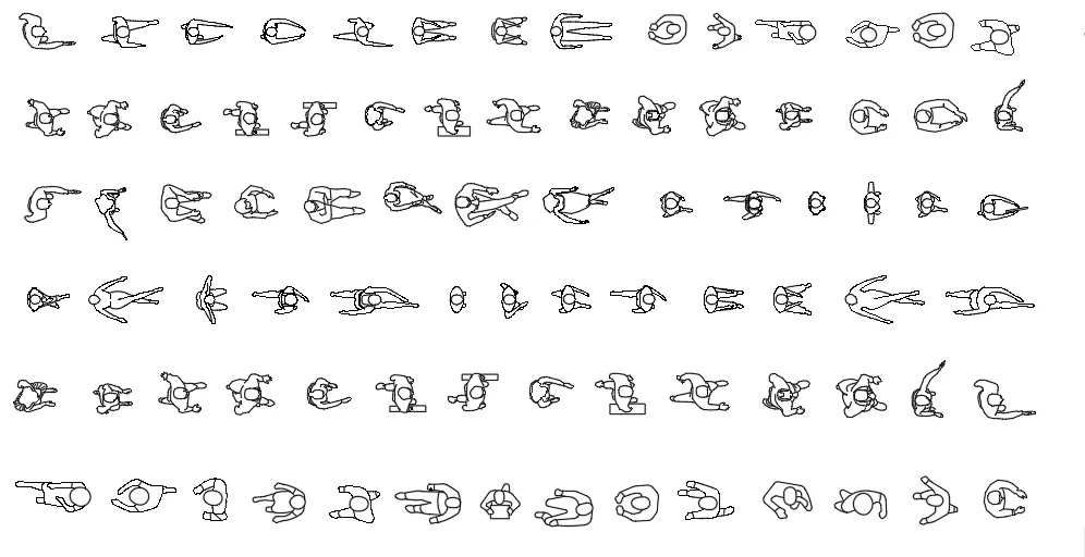 21. AutoCad People Block ( Top View )