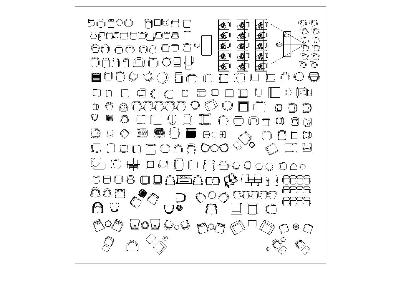 035. Autocad Furniture Block